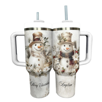 Shineful Tumbler Pesonalized Yellow Snowman