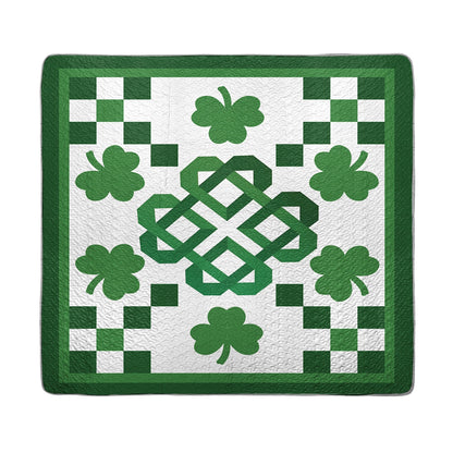 Shineful All Season Quilt 3-Piece Set - Shamrock Celtic Knot