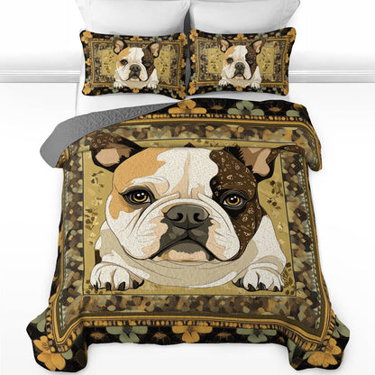 Shineful All Season Quilt 3-Piece Set Bulldog Bliss