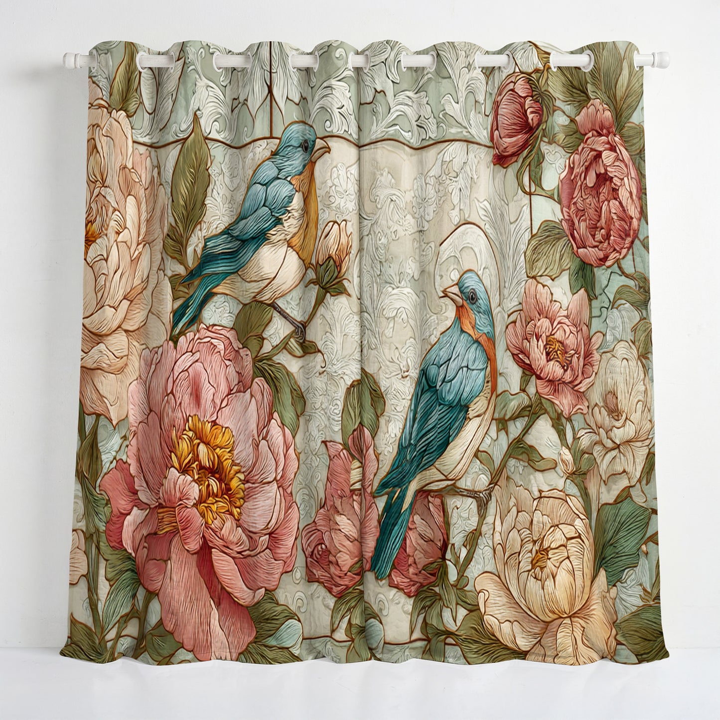 Shineful Quilted Curtain Still Morning