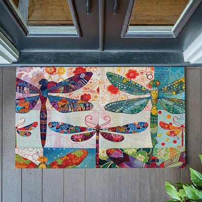 Shineful Dragonfly Harmony Ultra-Thin Non Skid Floor Mat, Kitchen Rugs