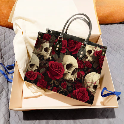 Shineful Leather Bag Crimson Skull Garden