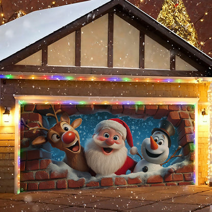 Shineful Garage Door Banner Decoration Christmas Surprise