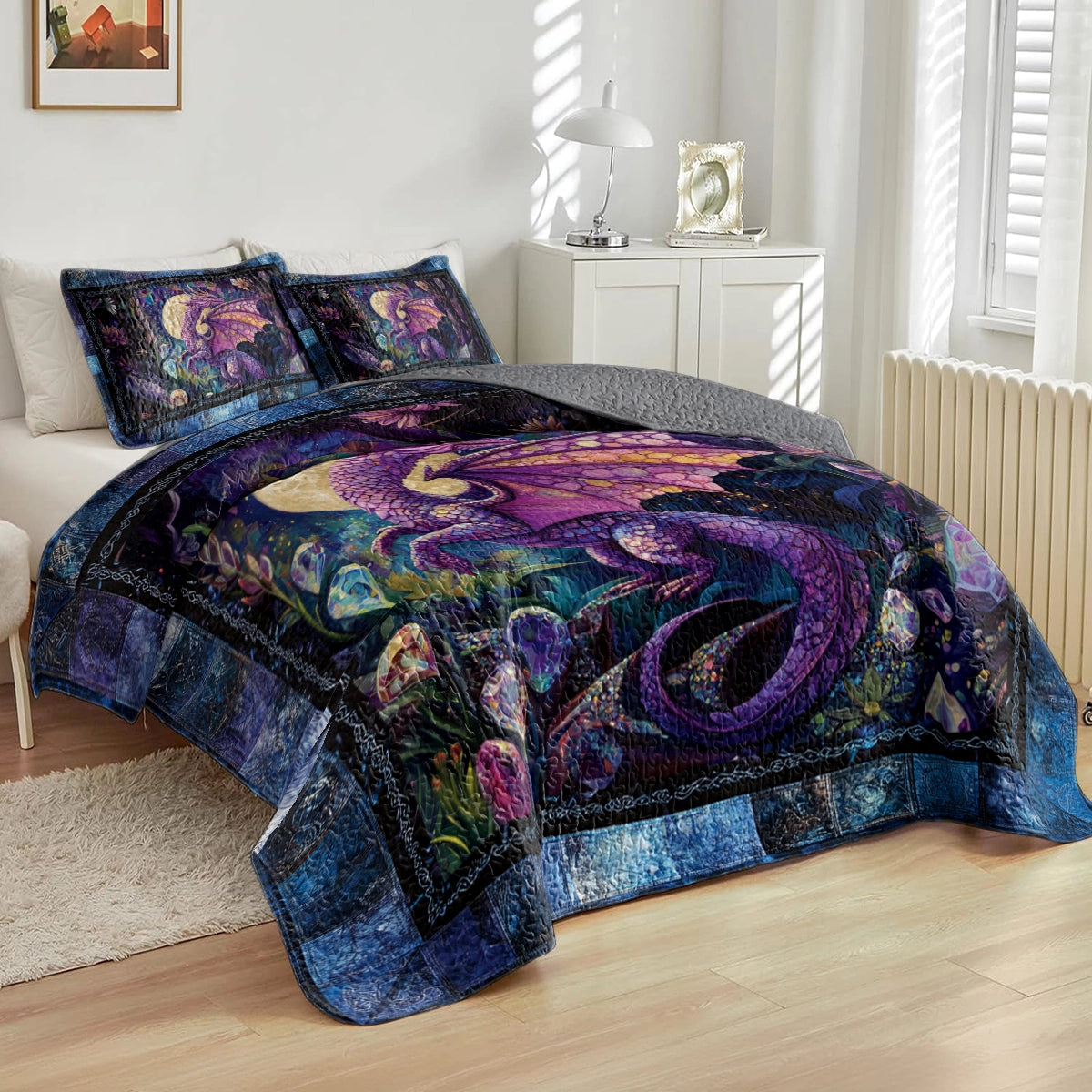 Shineful All Season Quilt 3-Piece Set Celestial Dragon Haven