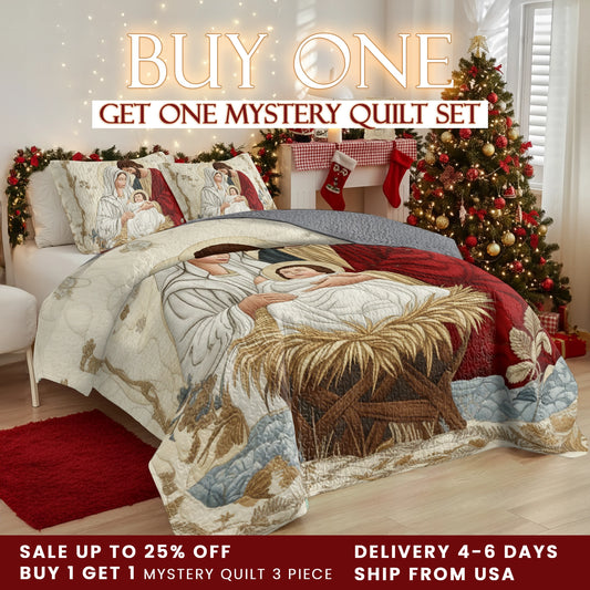 Shineful Quilt 3-Piece Set Nativity Blessing