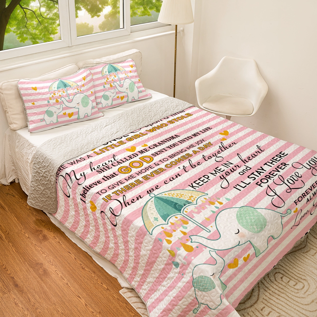 Shineful All Season Quilt 3-Piece Set Grandma's Love