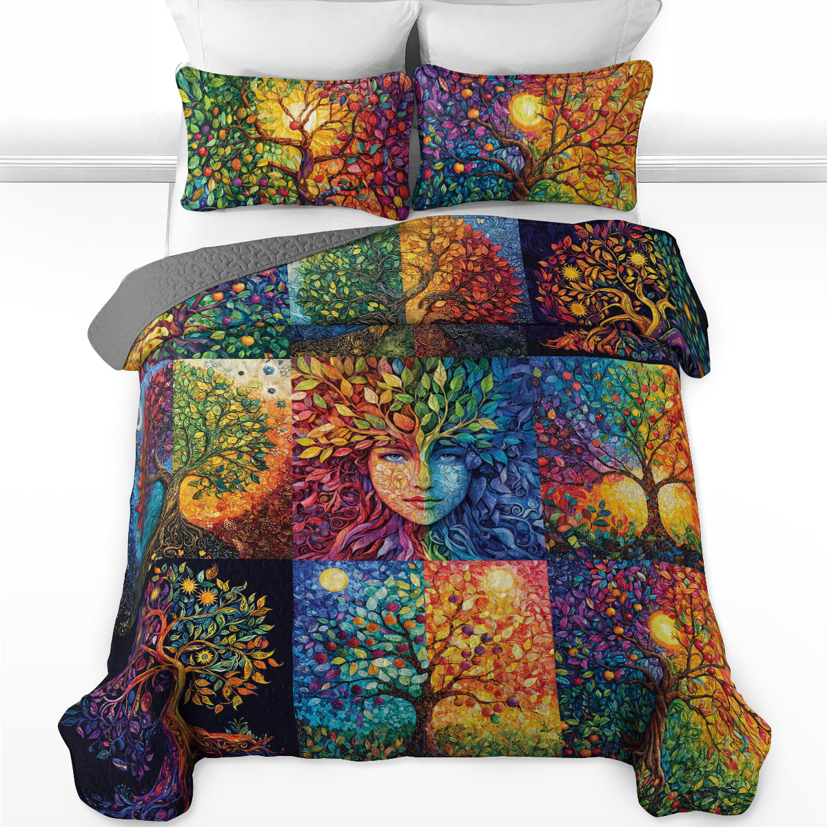 Shineful All Season Quilt 3-Piece Set Life Tree Harmony