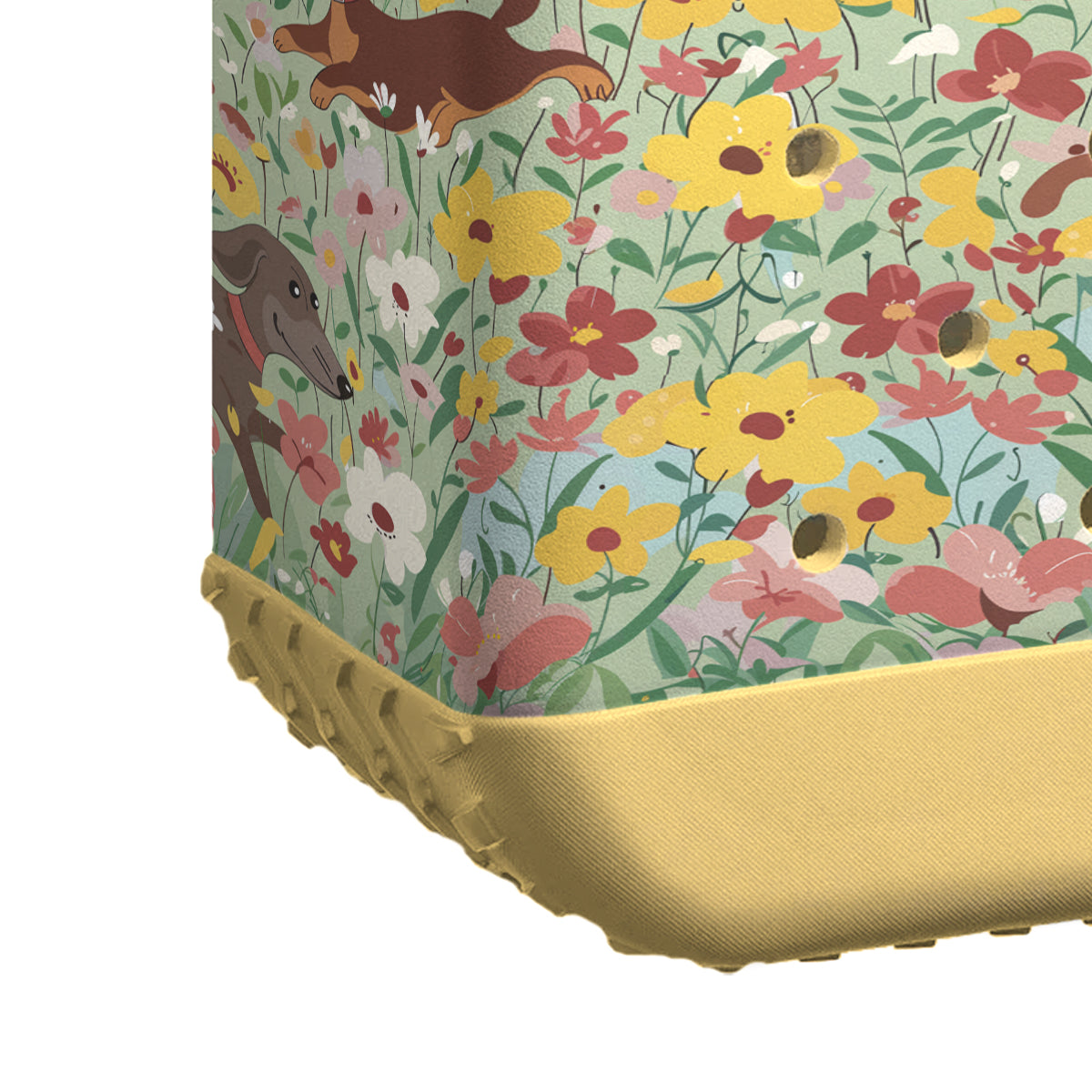 Shineful Beach Bag Dachshund In Flower Garden