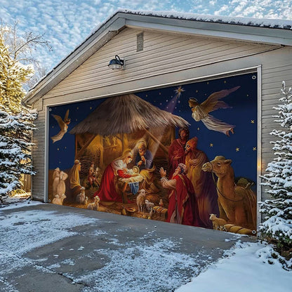 Shineful Garage Door Banner Decoration Heavenly Christmas