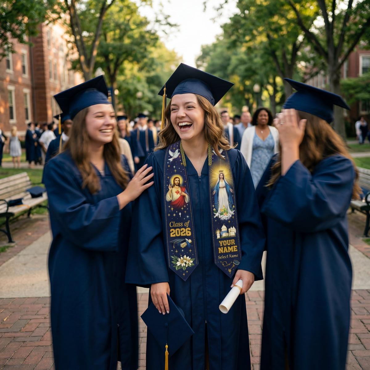 Shineful Graduation Sash Personalized Holy Achievement
