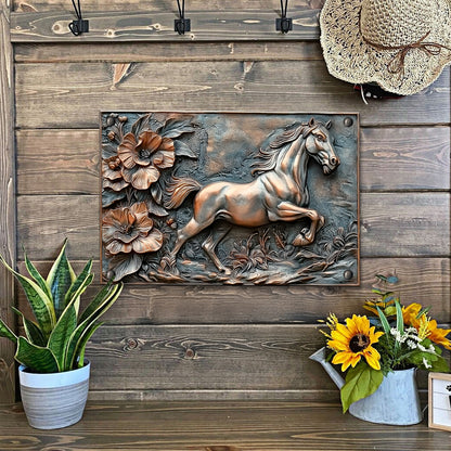 Shineful 2D Metal Sign Galloping Horse