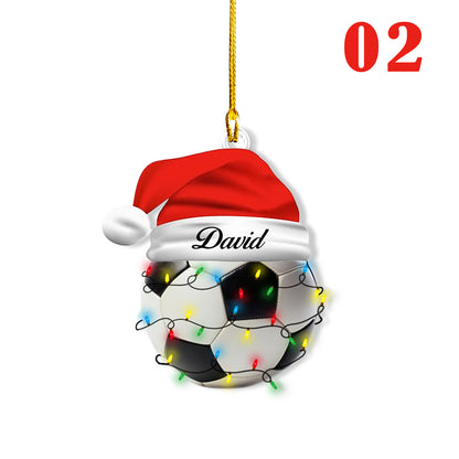 Shineful Personalized  2D Acrylic Ornament - Sports Ball Christmas Ornament Collection