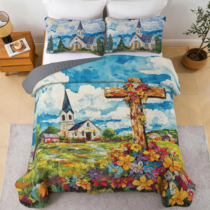 Shineful All Season Quilt 3-Piece Set - Faith's Embrace