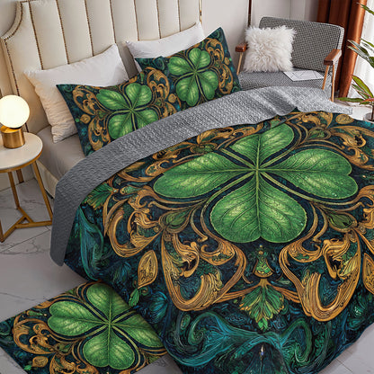 Shineful All Season Quilt 3-Piece Set Celtic Emerald