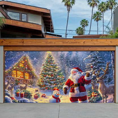 Shineful Garage Door Banner Decoration Cheerful Christmas Santa