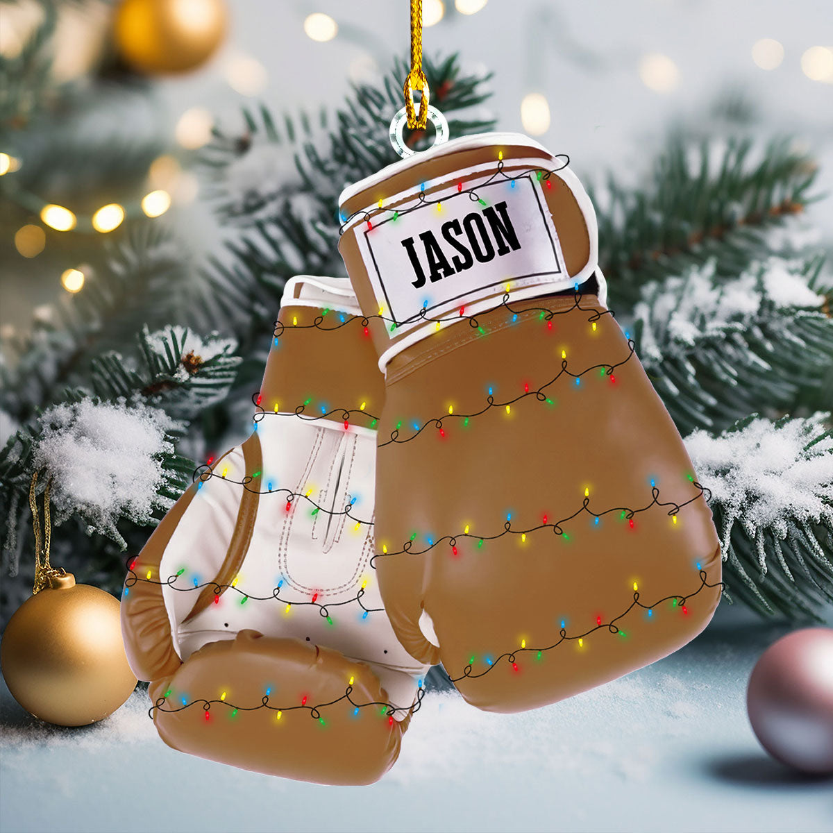 Shineful 2D Acrylic Ornament - Personalized Boxing Gloves Collection