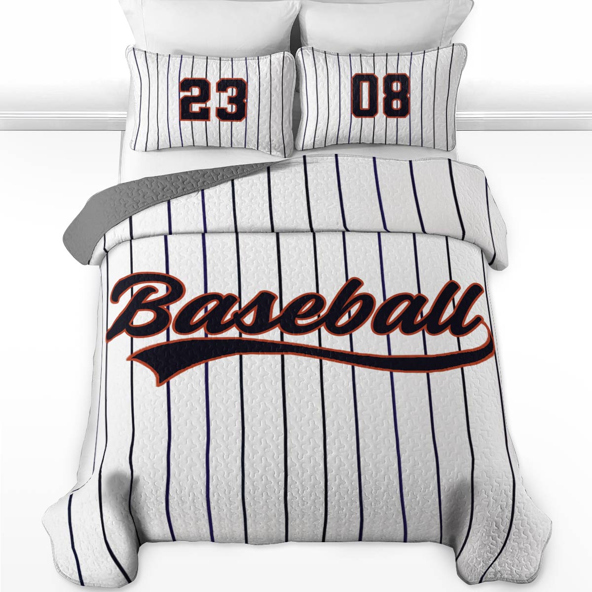 Shineful Personalized All Season Quilt 3-Piece Set Baseball Fever