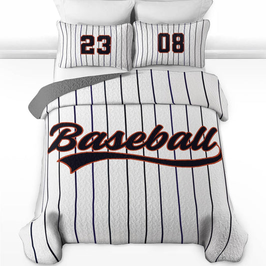 Shineful Personalized All Season Quilt 3-Piece Set Baseball Fever