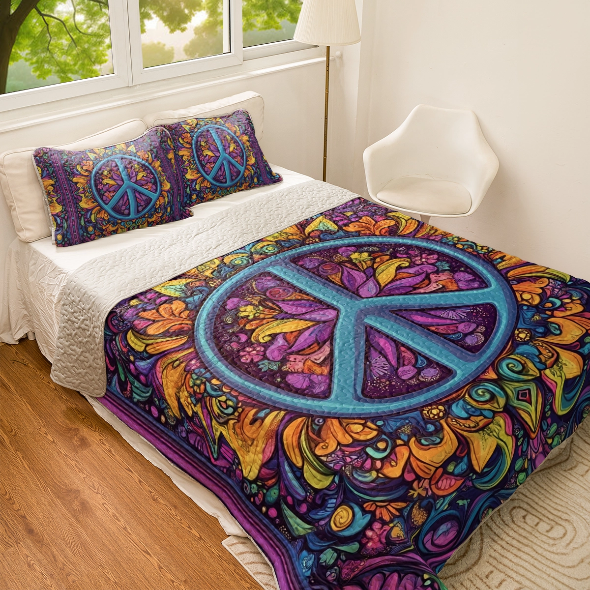 Shineful All Season Quilt 3-Piece Set - Hippie Harmony