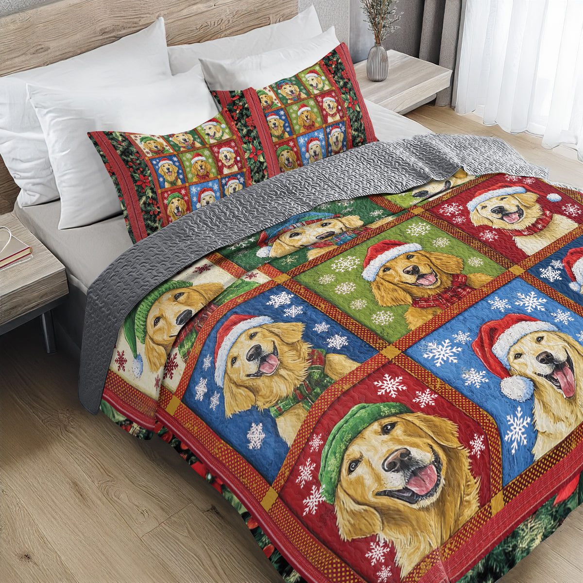 Shineful All Season Quilt 3-Piece Set - Furry Festive Friends