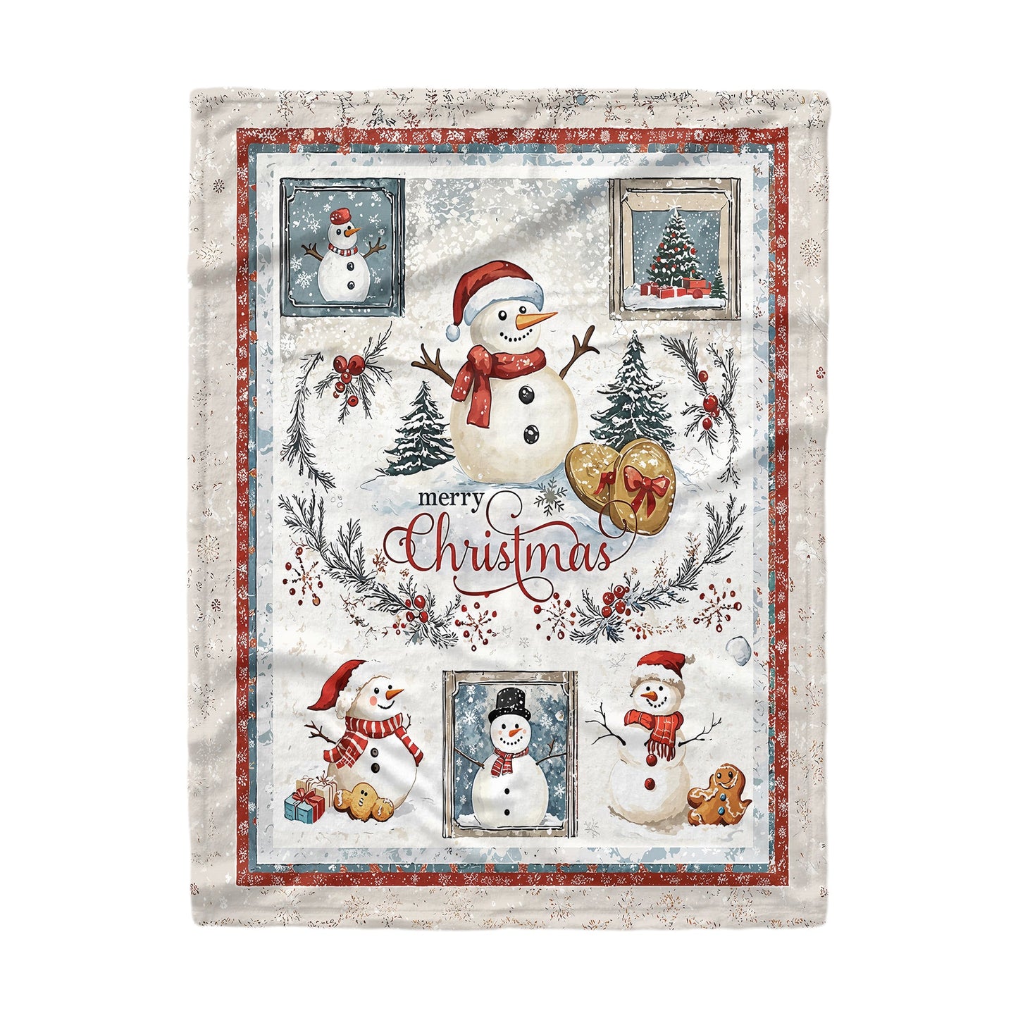 Shineful Fleece Blanket Snowy Christmas