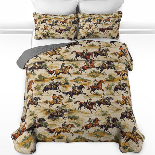 Shineful All Season Quilt 3-Piece Set Wild West Adventure