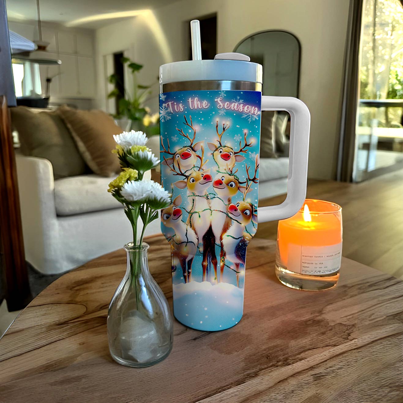 Shineful Tumbler Christmas Reindeer Cheer