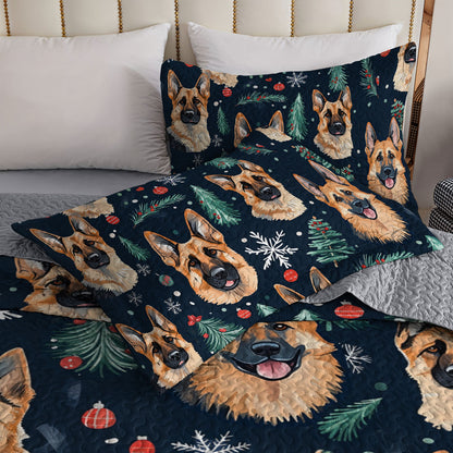 Shineful All Season Quilt 3-Piece Set Loyal German Shepherd