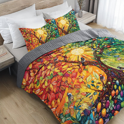 Shineful All Season Quilt 3-Piece Set Nature's Harmony