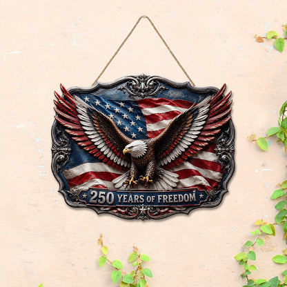 Shineful Freedom Wings Wood Sign