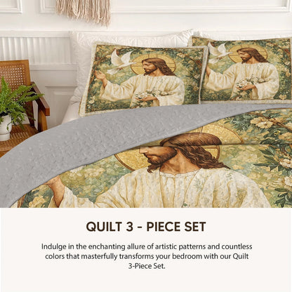 Shineful  Quilt 3-Piece Set Sunflower Cross