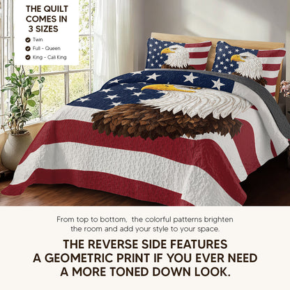 Shineful Quilt 3-Piece Set American Eagle