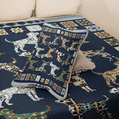 Shineful All Season Quilt 3-Piece Set - Labrador Retriever Patchworks