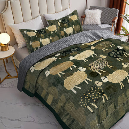 Shineful All Season Quilt 3-Piece Set Little Sheep