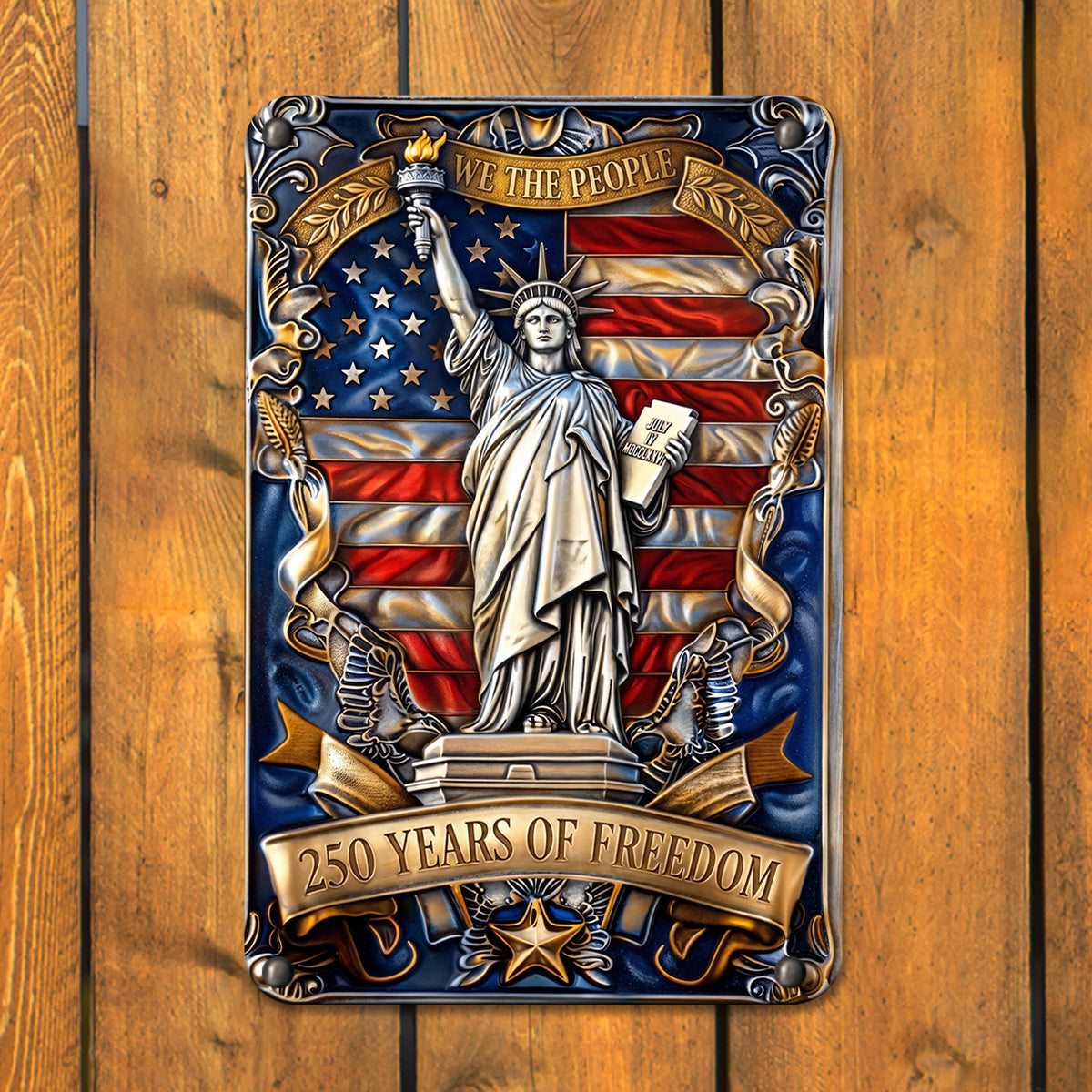 Shineful Freedom Honor Metal Sign