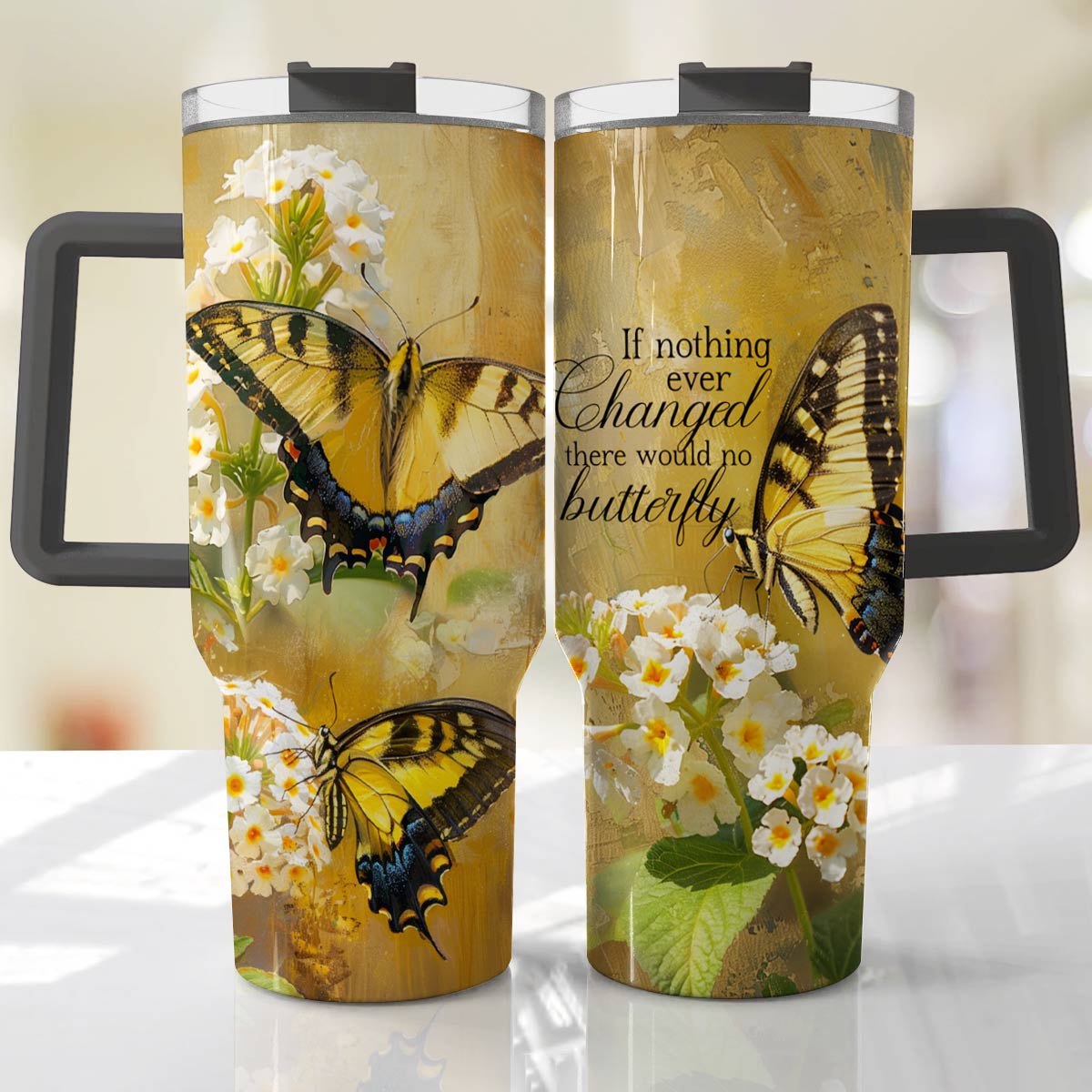 Shineful Tumbler Butterfly Quote