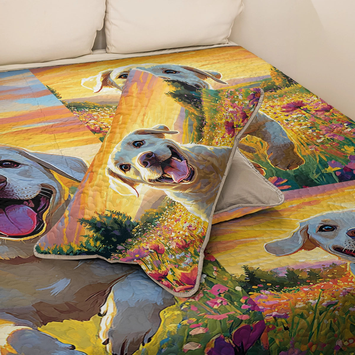Shineful All Season Quilt 3-Piece Set - Labrador's Frolic