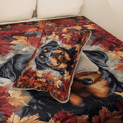 Shineful All Season Quilt 3-Piece Set - Rottweiler Majesty