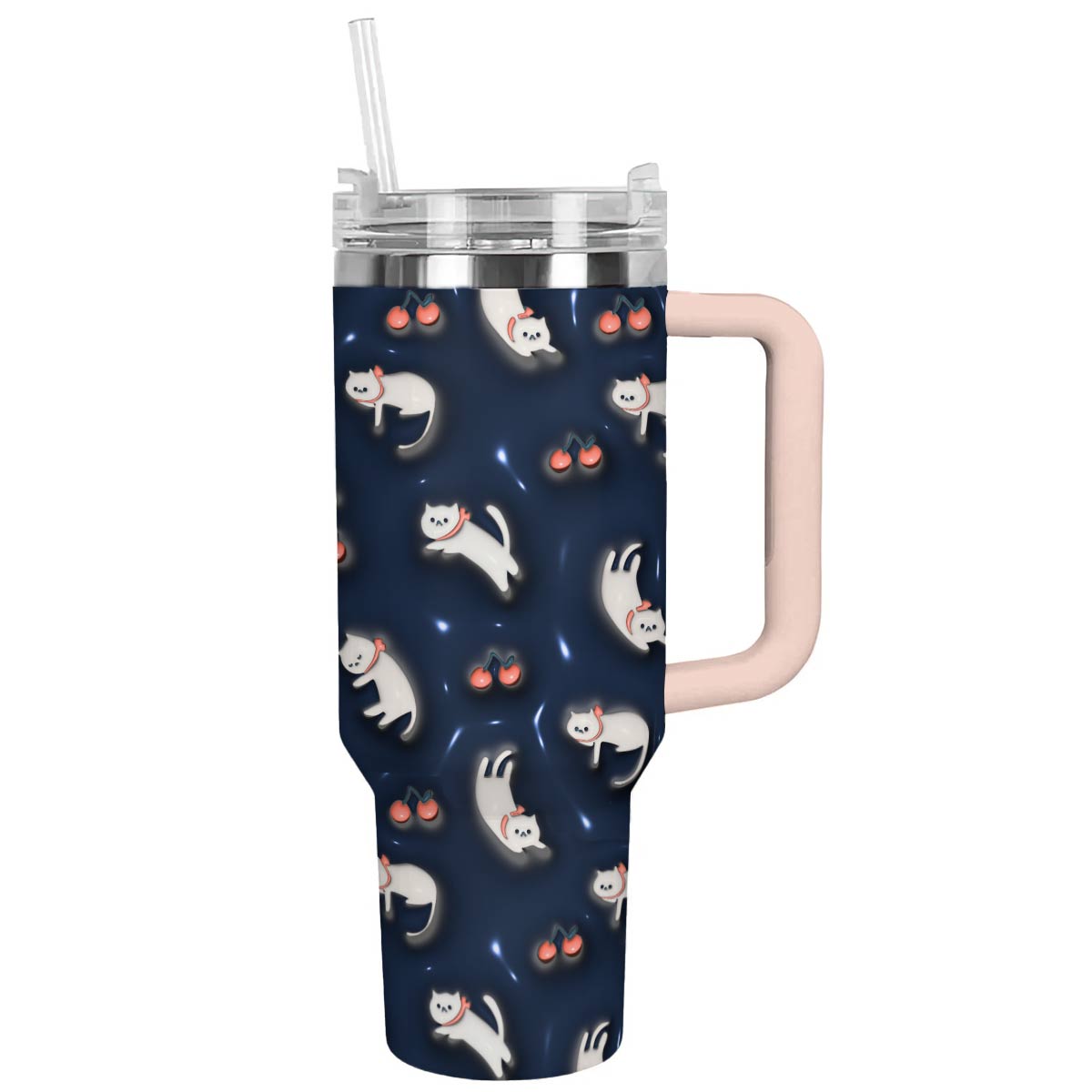 Cat 40 Oz Shineful™ Tumbler Cherry Nl09 Pink 40Oz