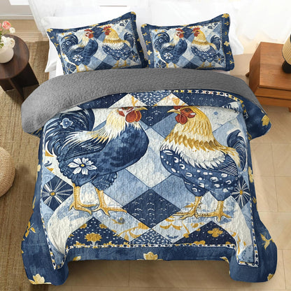 Shineful All Season Quilt 3-Piece Set Sunny Rooster