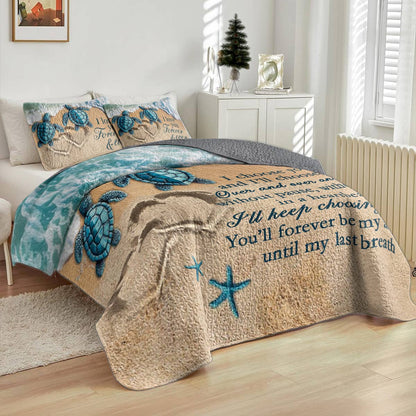 Shineful All Season Quilt 3-Piece Set Turtle Lover