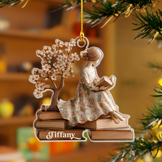 Shineful 2D Acrylic Ornament Personalized Reading Love Club