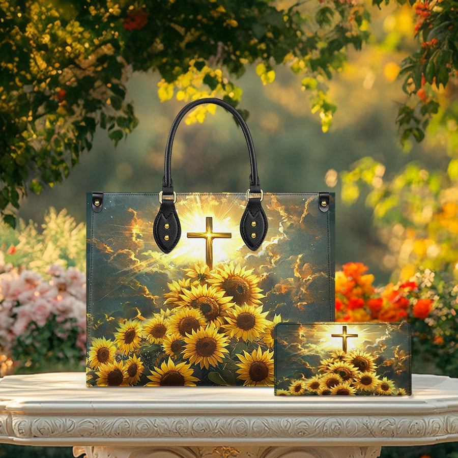 Shineful Leather Bag Sunflower Faith Light