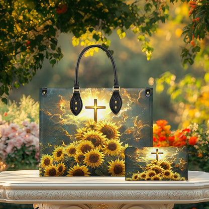 Shineful Leather Bag Sunflower Faith Light