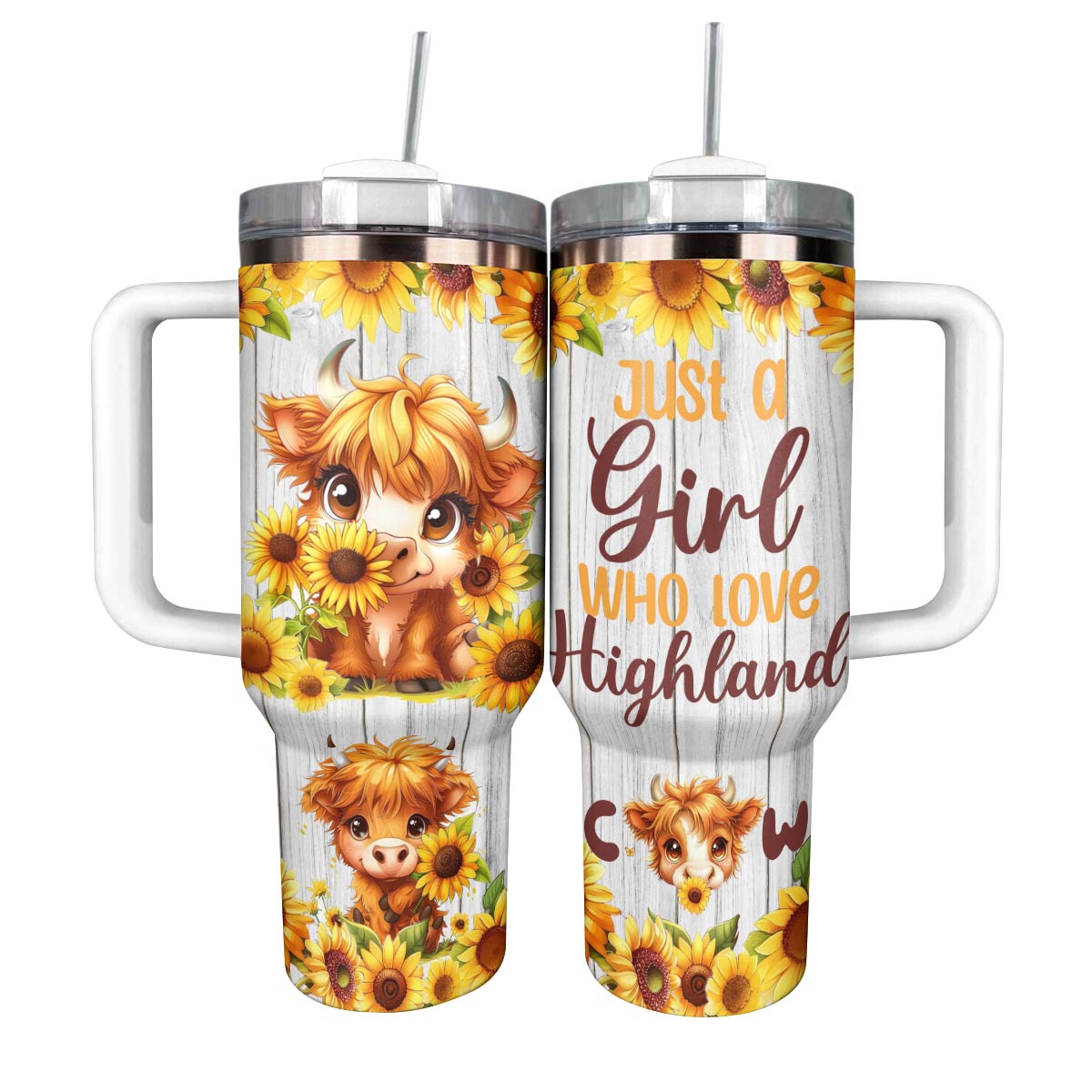 Shineful Tumbler Just A Girl Who Love Highland Cow