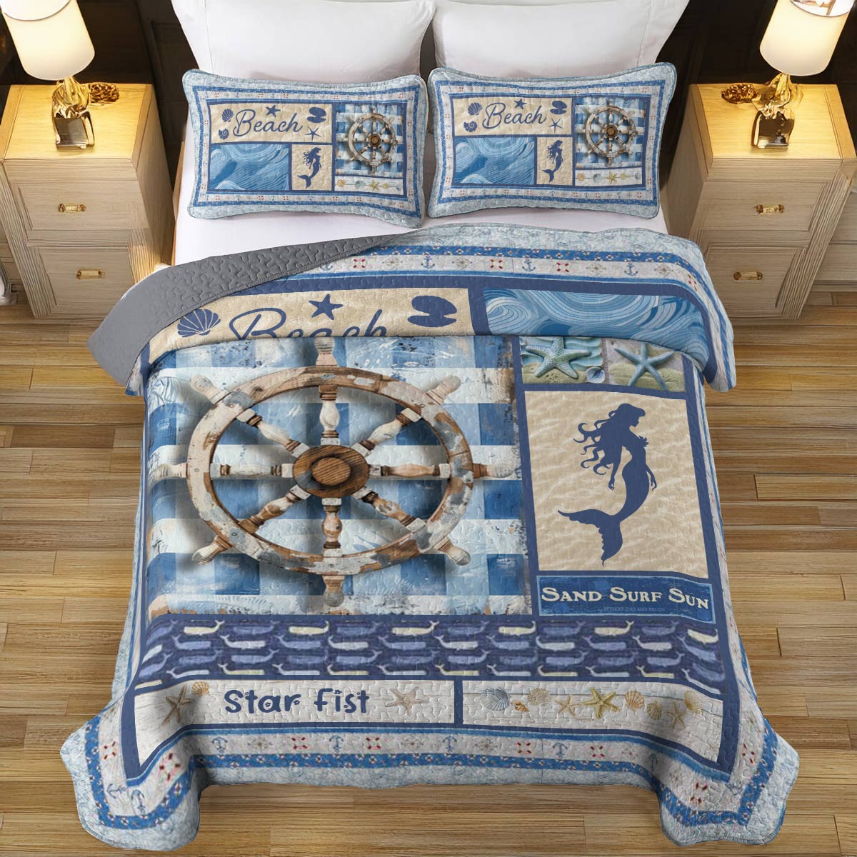 Shineful All Season Quilt 3-Piece Ocean Treasure