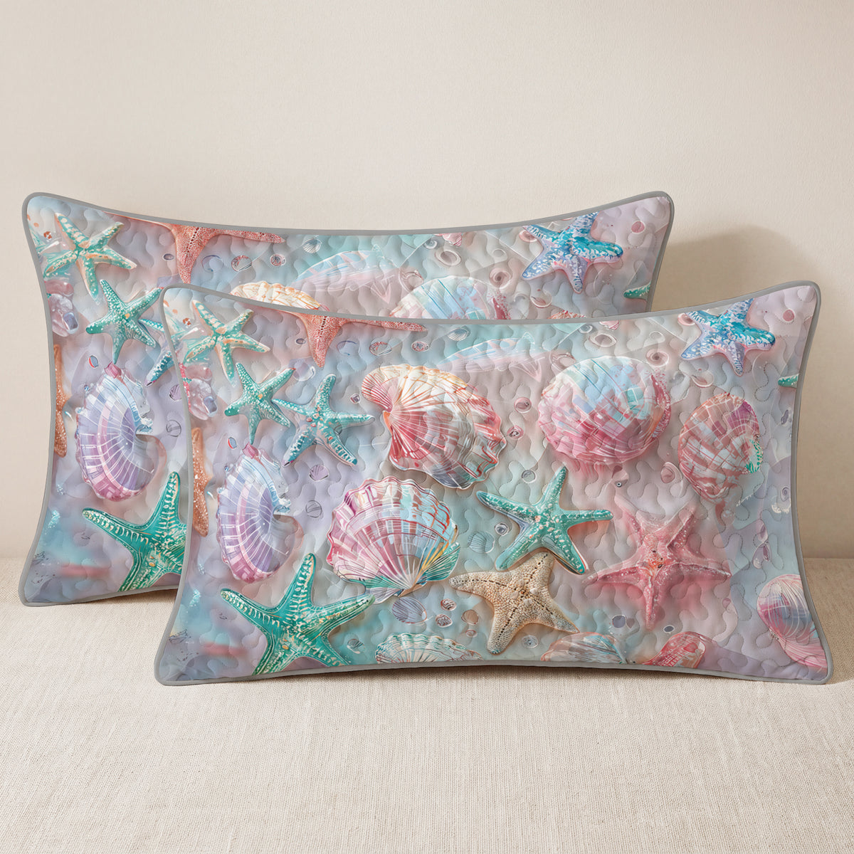 Shineful Quilt 3-Piece Set Coastal Shell