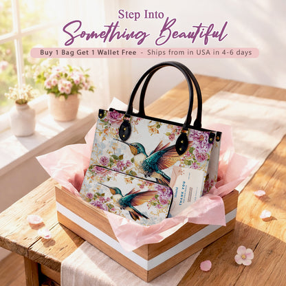 Shineful Leather Bag Hummingbird's Garden