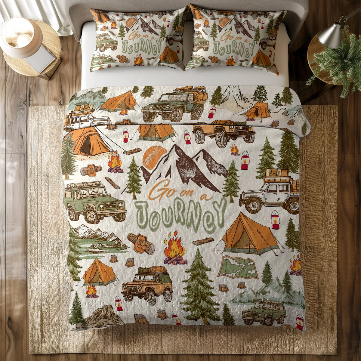 Shineful All Season Quilt 3-Piece Set - Camping Comfort