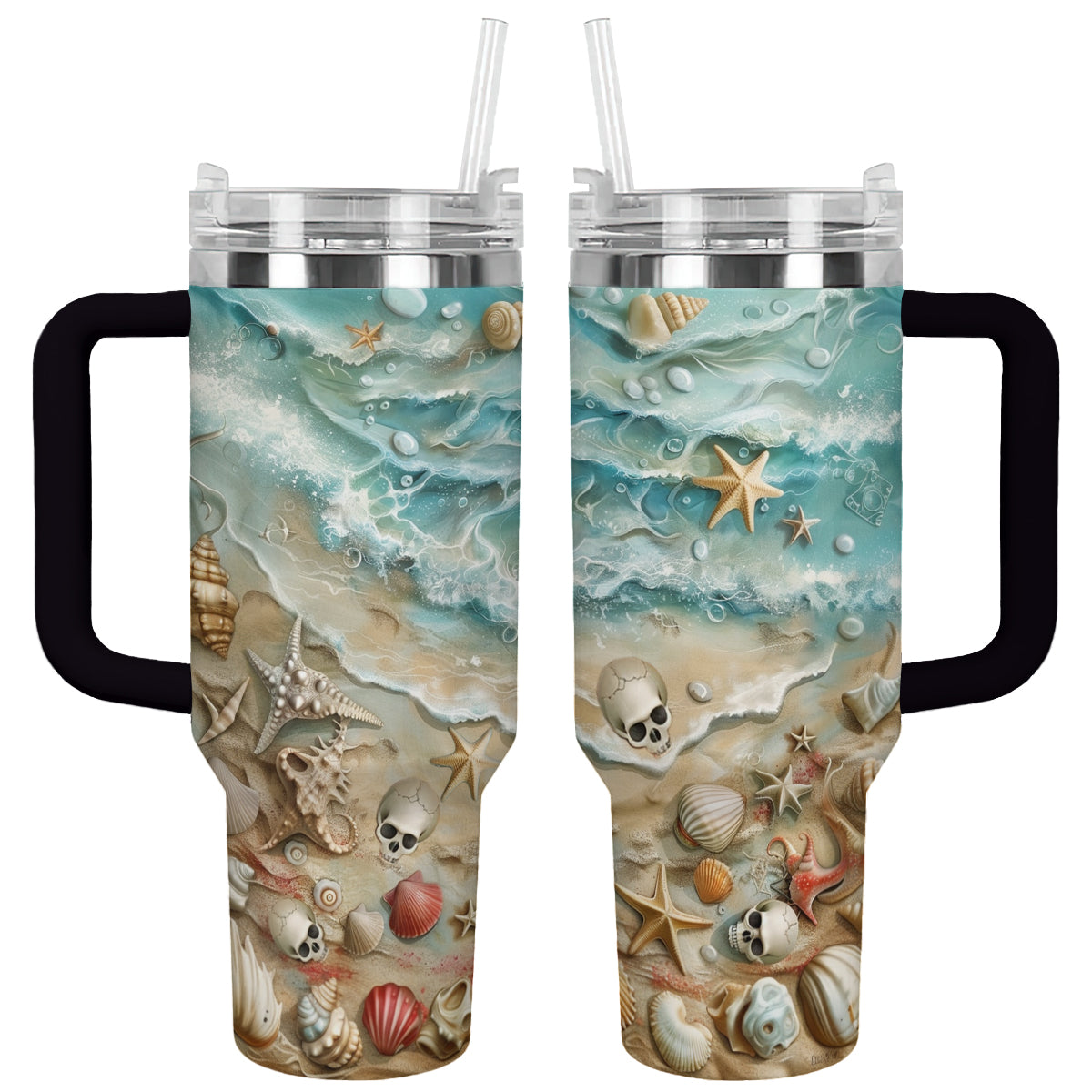 Shineful Tumbler Skull Ocean's Edge Mystique